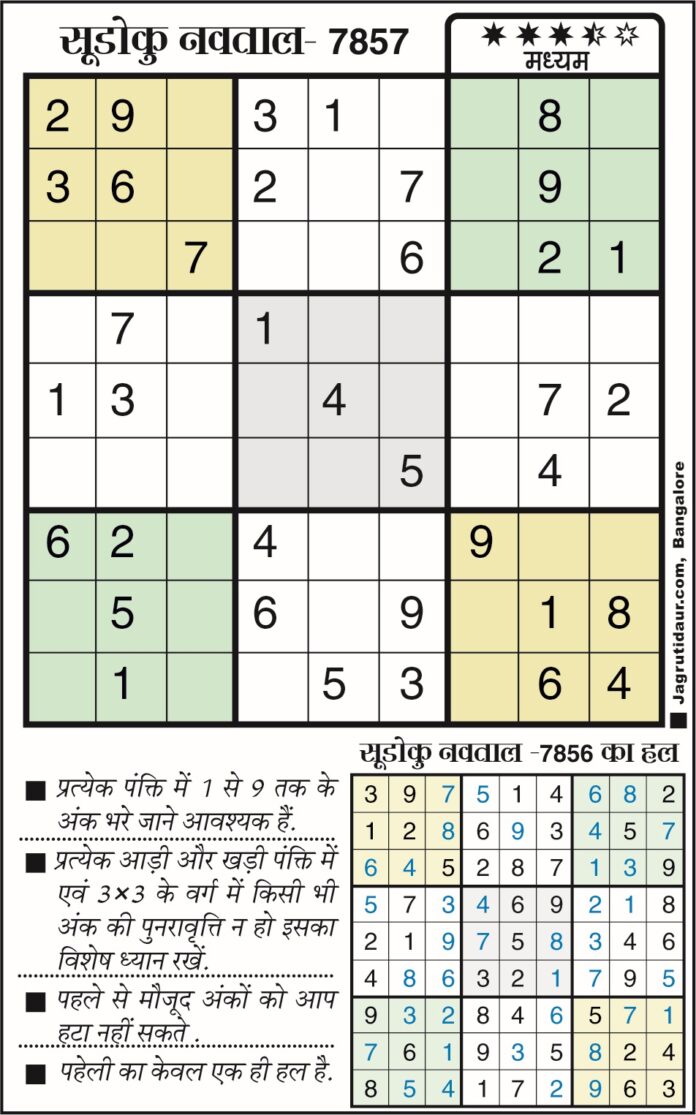 सुडोकू खेल और राशिफल की तस्वीर