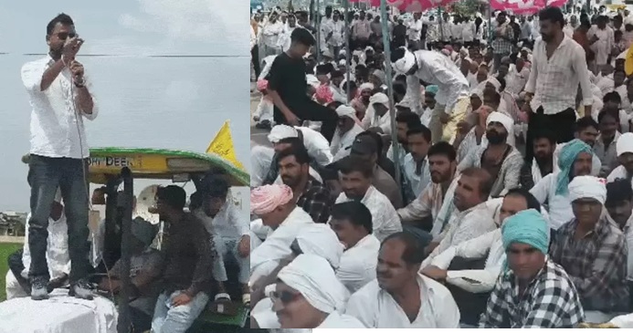 मप्र के हरदा में किसान प्रदर्शन मप्र के हरदा में किसान प्रदर्शन