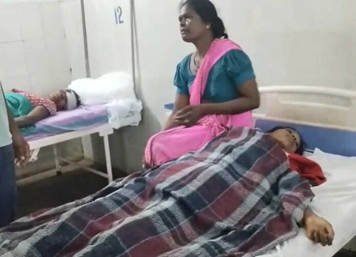 अस्पताल में घायल महिला की तस्वीर अस्पताल में घायल महिला की तस्वीर