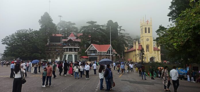 शिमला में बारिश का मौसम