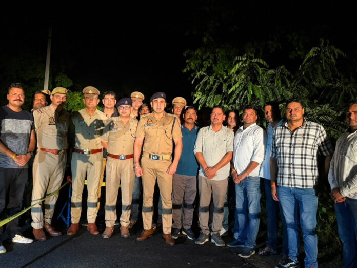 पुलिस कार्रवाई मौके पर