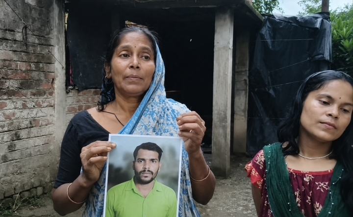 संतु मंडल की मां बेटे की छवि के साथ दिल दहला देने वाली कहानी