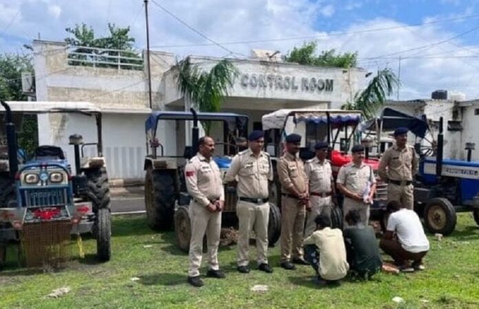 खरगोन पुलिस कार्रवाई की तस्वीर