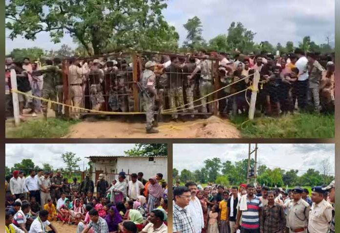 ग्रामीणों ने किया प्रदर्शन शराब दुकान