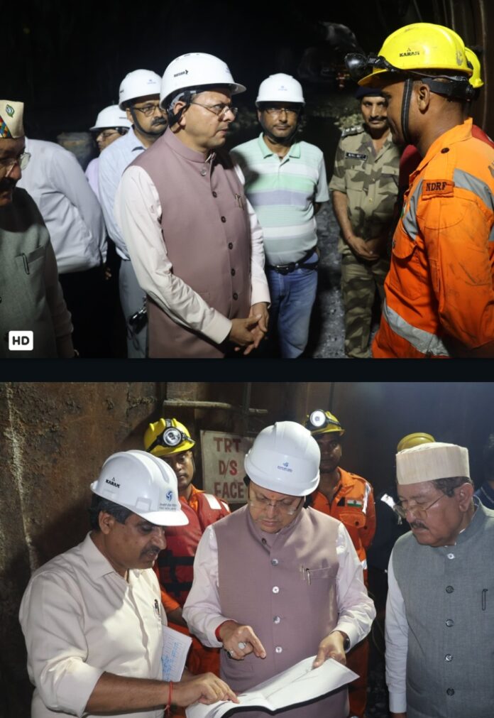 पुष्कर सिंह धामी पीपलकोटी पहुंच कर जानकारी की जांच पुष्कर सिंह धामी पीपलकोटी पहुंच कर जानकारी की जांच