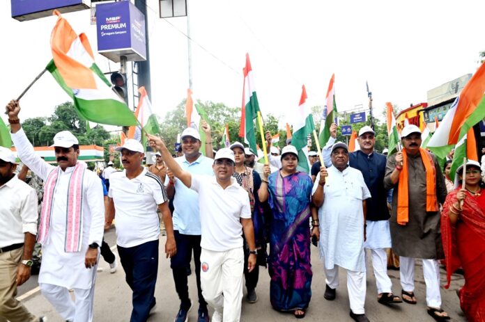 जांजगीर में हर घर तिरंगा यात्रा का आयोजन जांजगीर में हर घर तिरंगा यात्रा का आयोजन