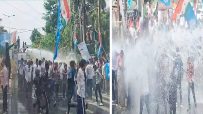 सागर में NSUI का बड़ा प्रदर्शन: कॉलेजों में प्रत्यक्ष चुनाव की मांग, कलेक्टर कार्यालय घेराव के दौरान पुलिस से झड़प, वाटर कैनन से खदेड़ा