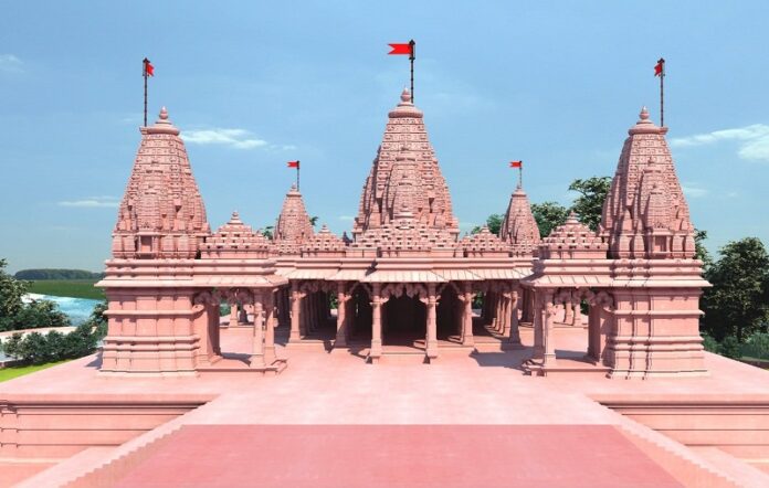एकात्म धाम, ओंकारेश्वर में बनने वाले भव्य पंचायतन मंदिर का माडल