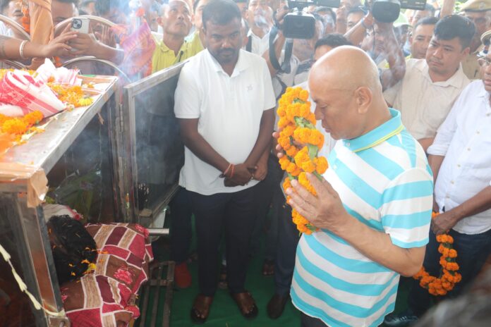 बीटीसी उपाध्यक्ष बिजित ग्वरा नार्जारी को दी गई भावभीनी श्रद्धांजलि।