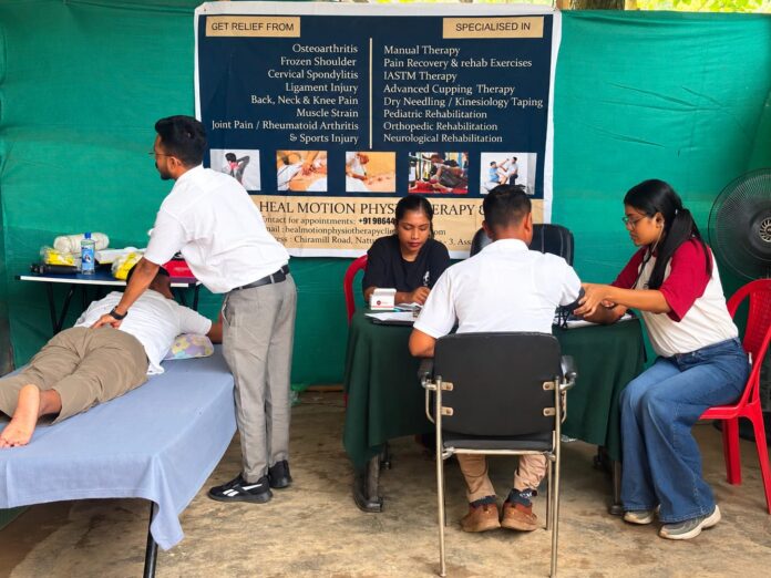 Image of the Free Physiotherapy Check-Up Camp Held At SSB’s ‘G’ Company In Hojai.