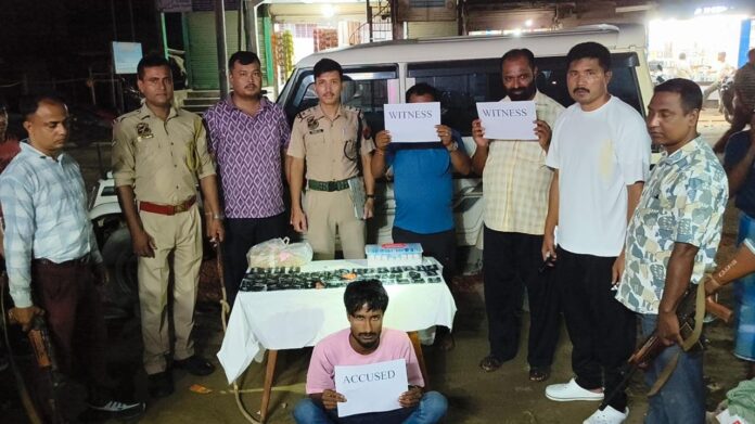 Image of the ₹1 Crore Worth of Suspected YABA Tablets Seized in Cachar and One Arrested Accused.