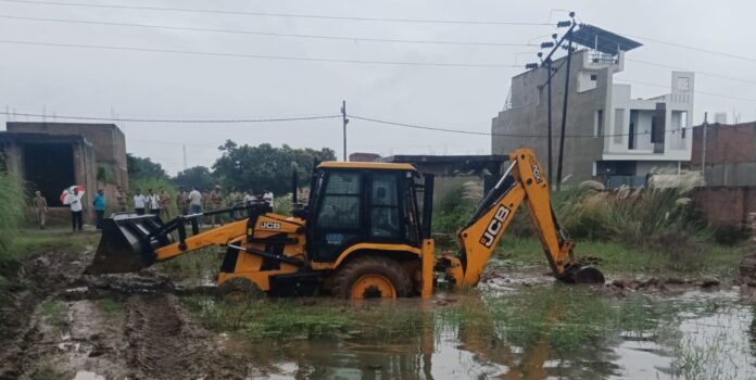 पीडीए द्वारा की गई ध्वस्तीकरण करने का छाया चित्र