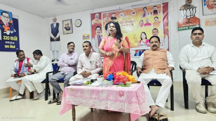 अररिया फोटो:दीनदयाल उपाध्याय जयंती पर मंचासीन भाजपा नेता