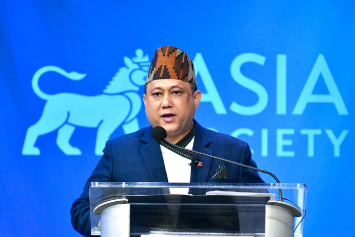नेपाल के विदेश मंत्री शिशिर खनाल का न्यूयॉर्क में संबोधन