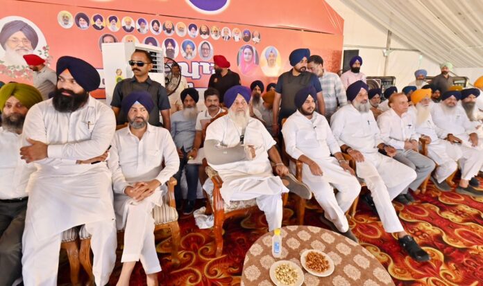 SAD president Sukhbir Singh Badal at Chhapar Mela in the Dakha constituency