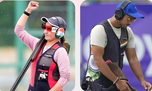 भारत की नीरू धांडा और किनान चेनाई की जोड़ी भारत की नीरू धांडा और किनान चेनाई की जोड़ी