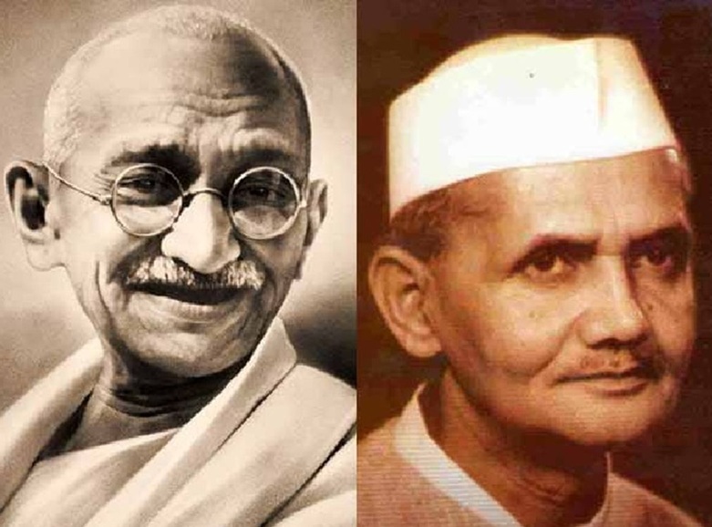 महात्मा गांधी और लाल बहादुर शास्त्री। फोटो - इंटरनेट मीडिया