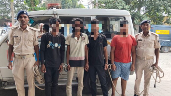 50 हजार के तांबे के तार की चोरी का खुलासा, चार आरोपी गिरफ्तार