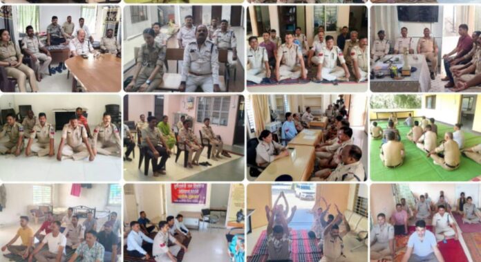 पुलिसकर्मियों ने लिया तनावमुक्त रहने का संकल्प पुलिसकर्मियों ने लिया तनावमुक्त रहने का संकल्प