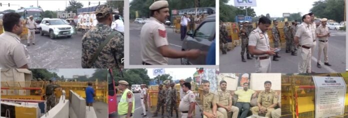 दिल्ली यूपी बॉर्डर पर किलाबंदी दिल्ली यूपी बॉर्डर पर किलाबंदी