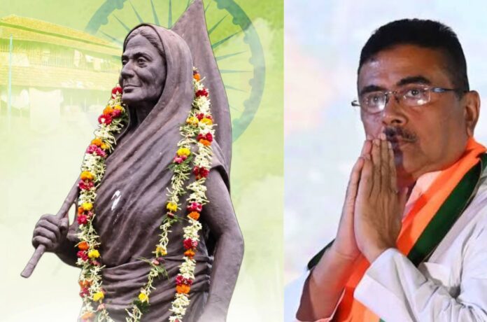 मुख्यमंत्री शुभेंदु अधिकारी द्वारा मातंगिनी हाजरा को श्रद्धांजलि